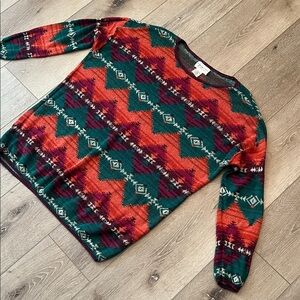 Denim & Supply Ralph Lauren - Multicolor Geometric Print Sweater XL